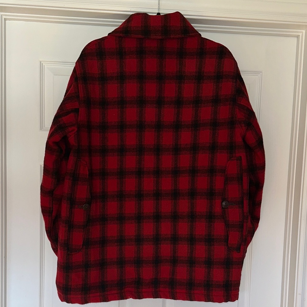 Woolrich Vtg 60's Ladies Mackinaw Cruiser Buffalo Plaid Wool Hunting Coat sz42/L - Picture 11 of 12